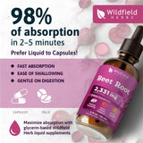WILDFIELD HERBS frasco junto a una regla para comparar tamaño