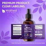 WILDFIELD HERBS lista de ingredientes y sello sin alcohol destacado