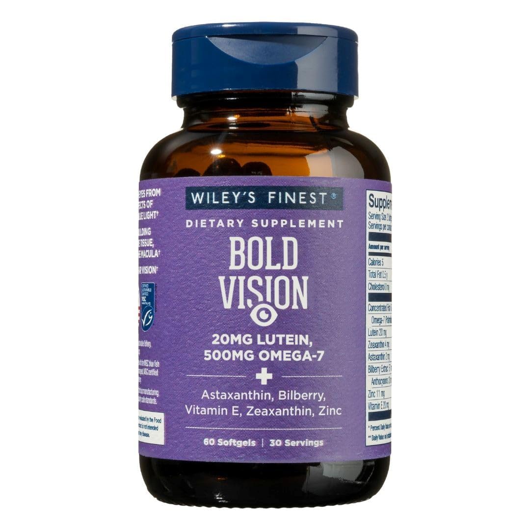 Wiley's Finest paquete frontal Bold Vision, vista clara del envase y beneficios