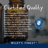 Wiley's Finest cápsula en mano para comparar tamaño y dosificación