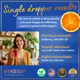 WINDSOR BOTANICALS etiqueta nutricional mostrando metilcobalamina 5000 mcg
