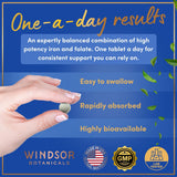 WINDSOR BOTANICALS etiqueta con ingredientes y dosificación para tranquilidad