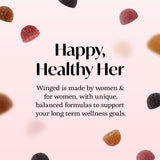 Winged Wellness ingredientes clave DIM y calcio D-glucarato explicando soporte hormonal