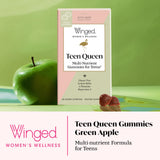 Detalle de la textura de las gomitas Winged Wellness y su apariencia apetecible