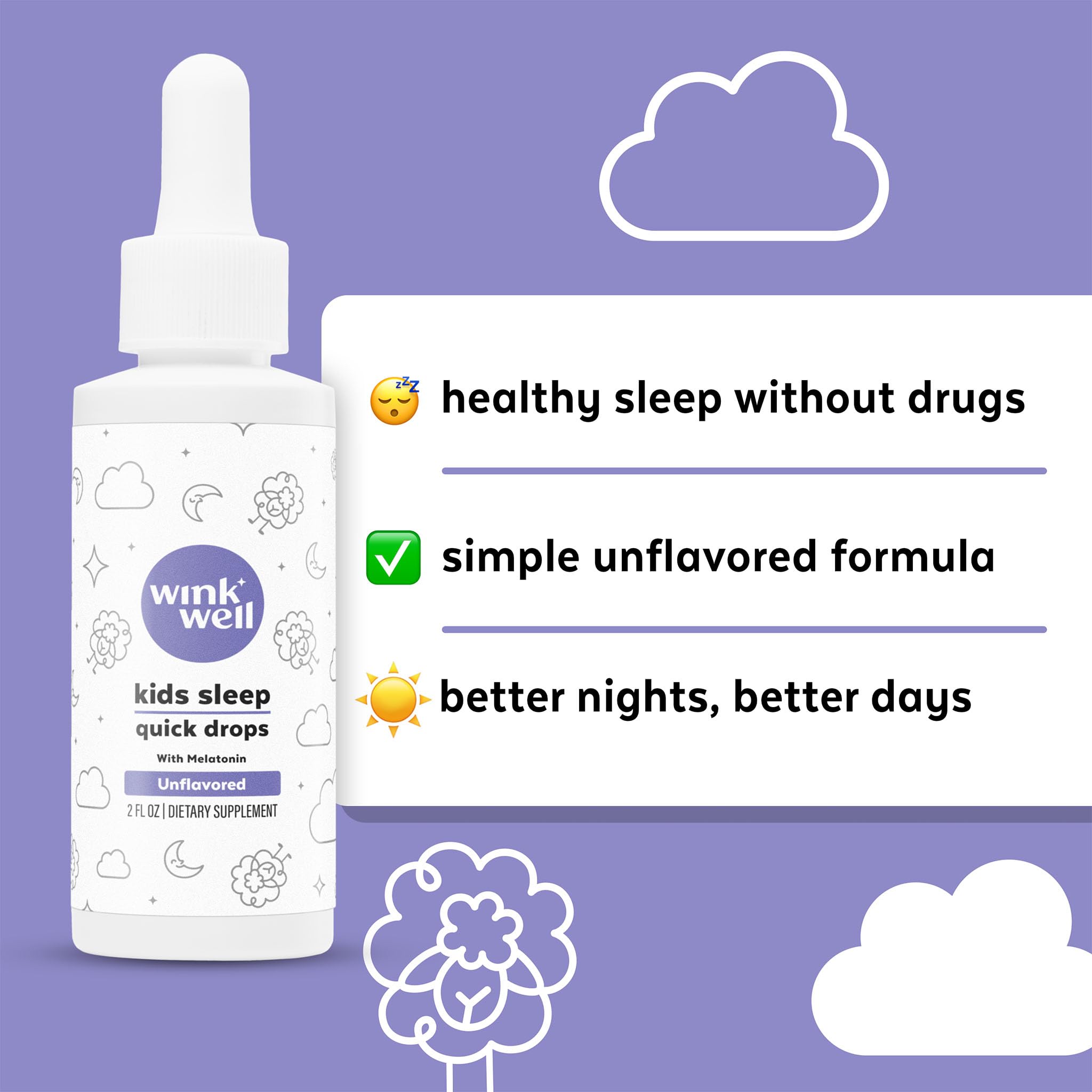 Wink Naturals cuentagotas en detalle para dosificar 1 mg con precisión