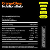 Wip etiqueta nutricional con información de cafeína y vitaminas