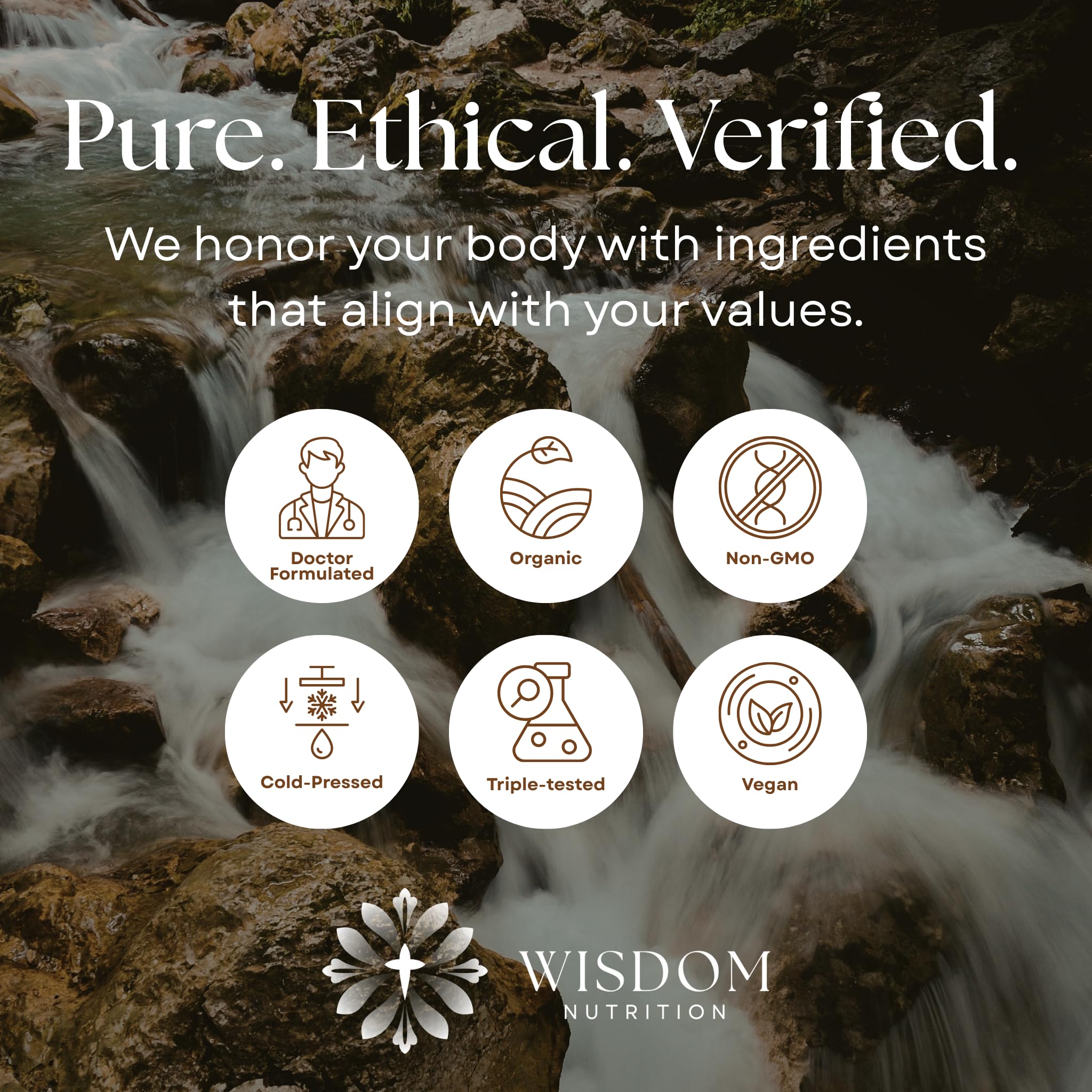 Wisdom Nutrition botella 2oz junto a moneda para comparar tamaño