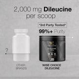 WISE CHOICE SUPPLEMENTS polvo en primer plano mostrando textura fina y mezcla fácil
