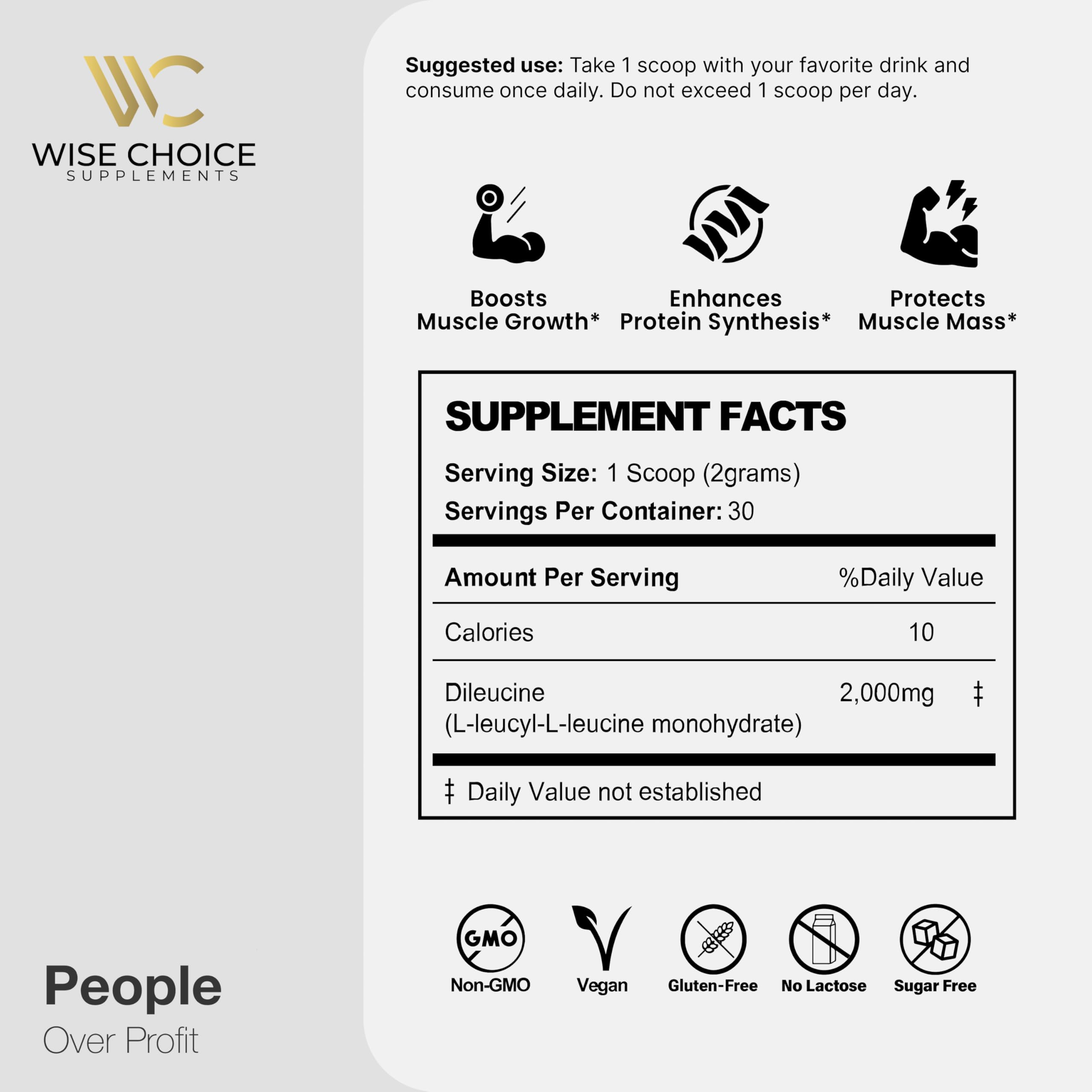 WISE CHOICE SUPPLEMENTS polvo mezclado en batido para recuperación rápida
