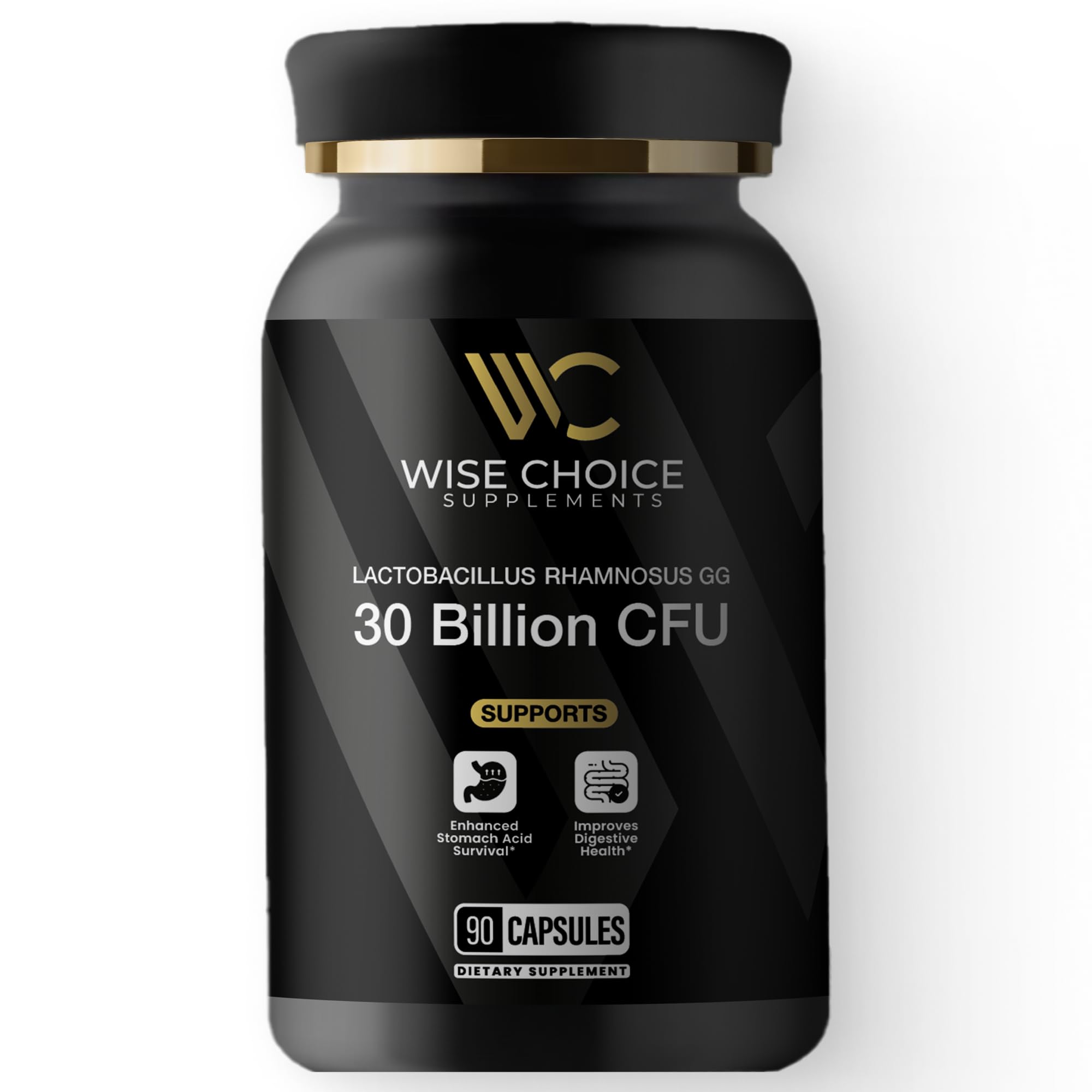 WISE CHOICE SUPPLEMENTS frasco frontal mostrando etiqueta clara y beneficios