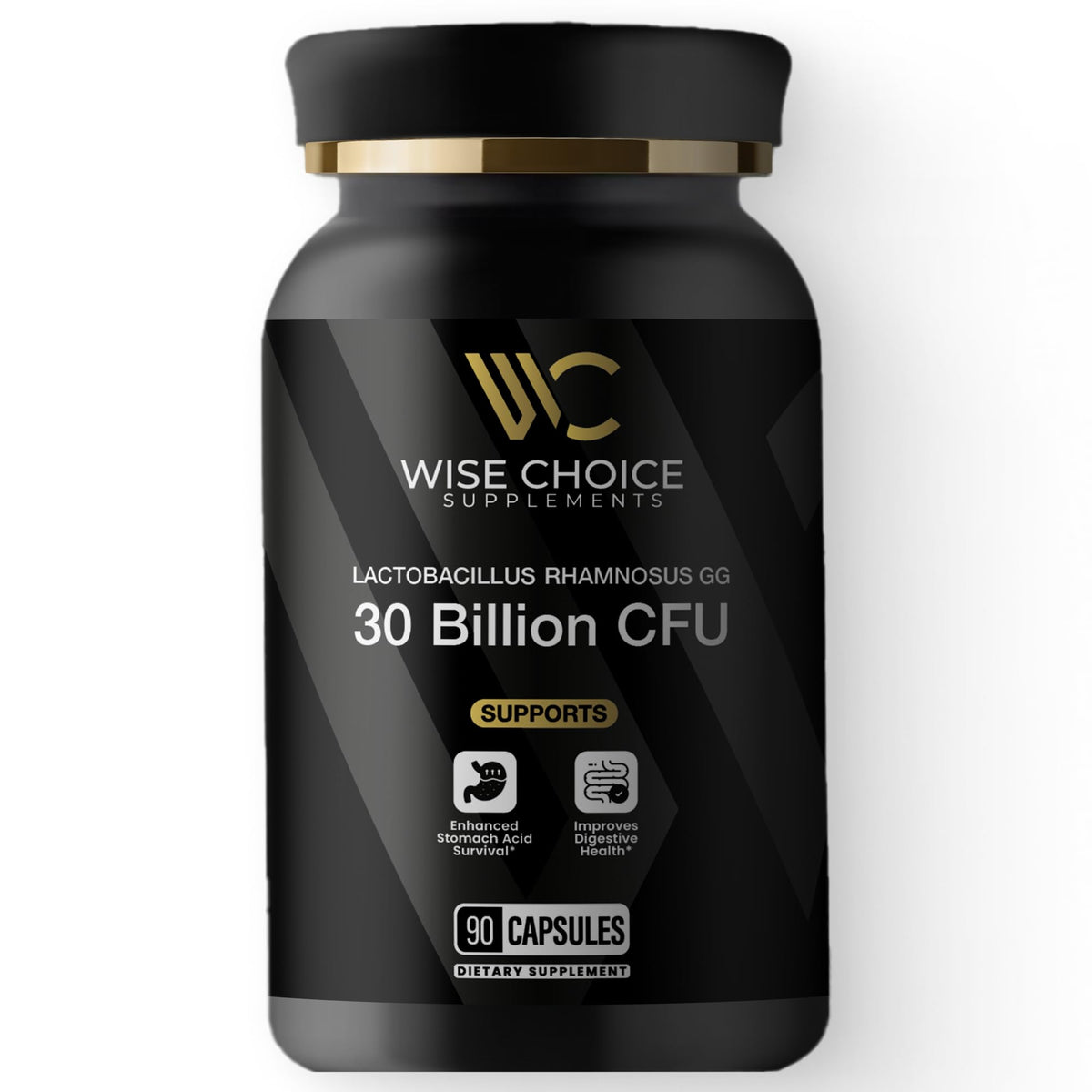 WISE CHOICE SUPPLEMENTS frasco frontal mostrando etiqueta clara y beneficios