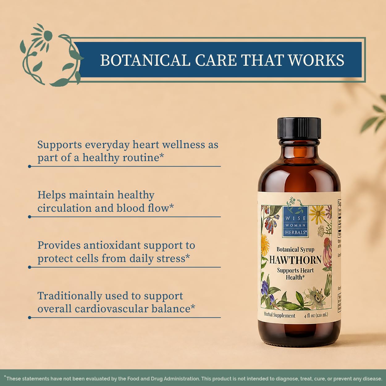 Wise Woman Herbals bayas de espino frescas enfocadas, resaltando origen natural