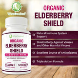 Wiseceutical etiqueta con lista de ingredientes orgánicos y dosificación