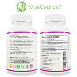 Wiseceutical flor y hoja de cardo mariano destacando el extracto 5:1