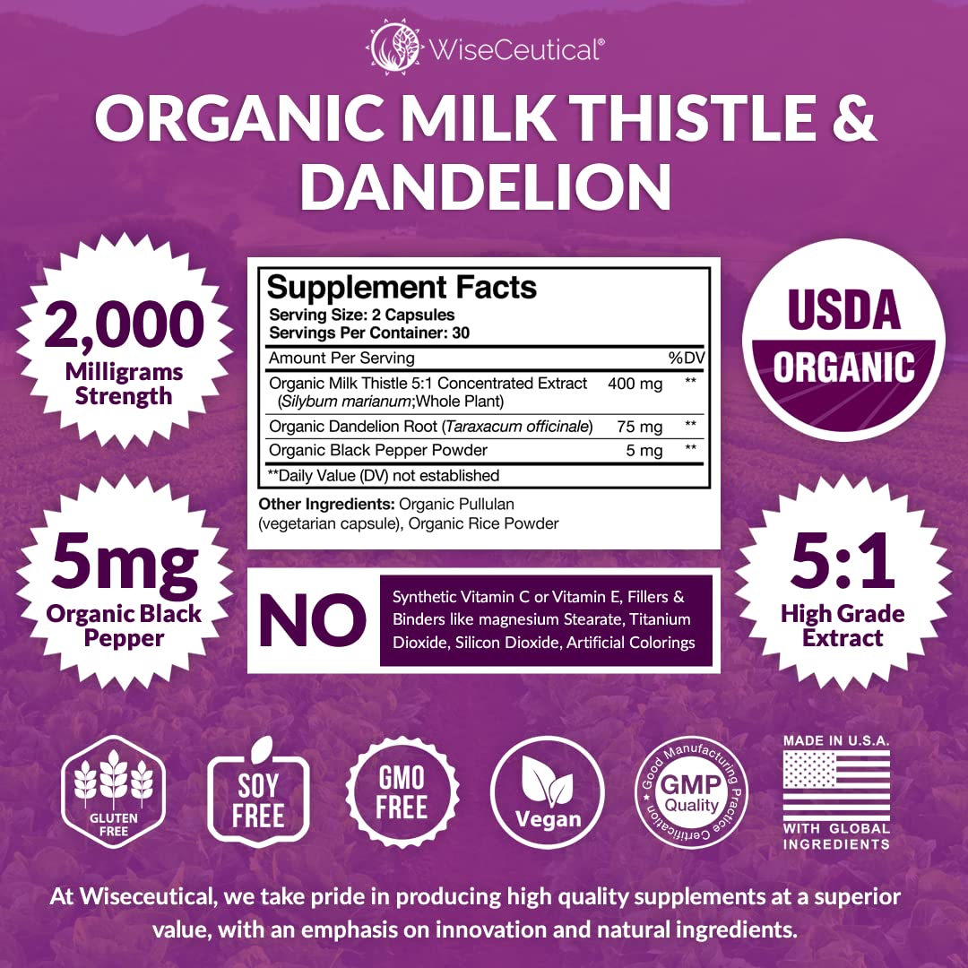 Wiseceutical etiqueta USDA Organic enfocada en calidad y transparencia