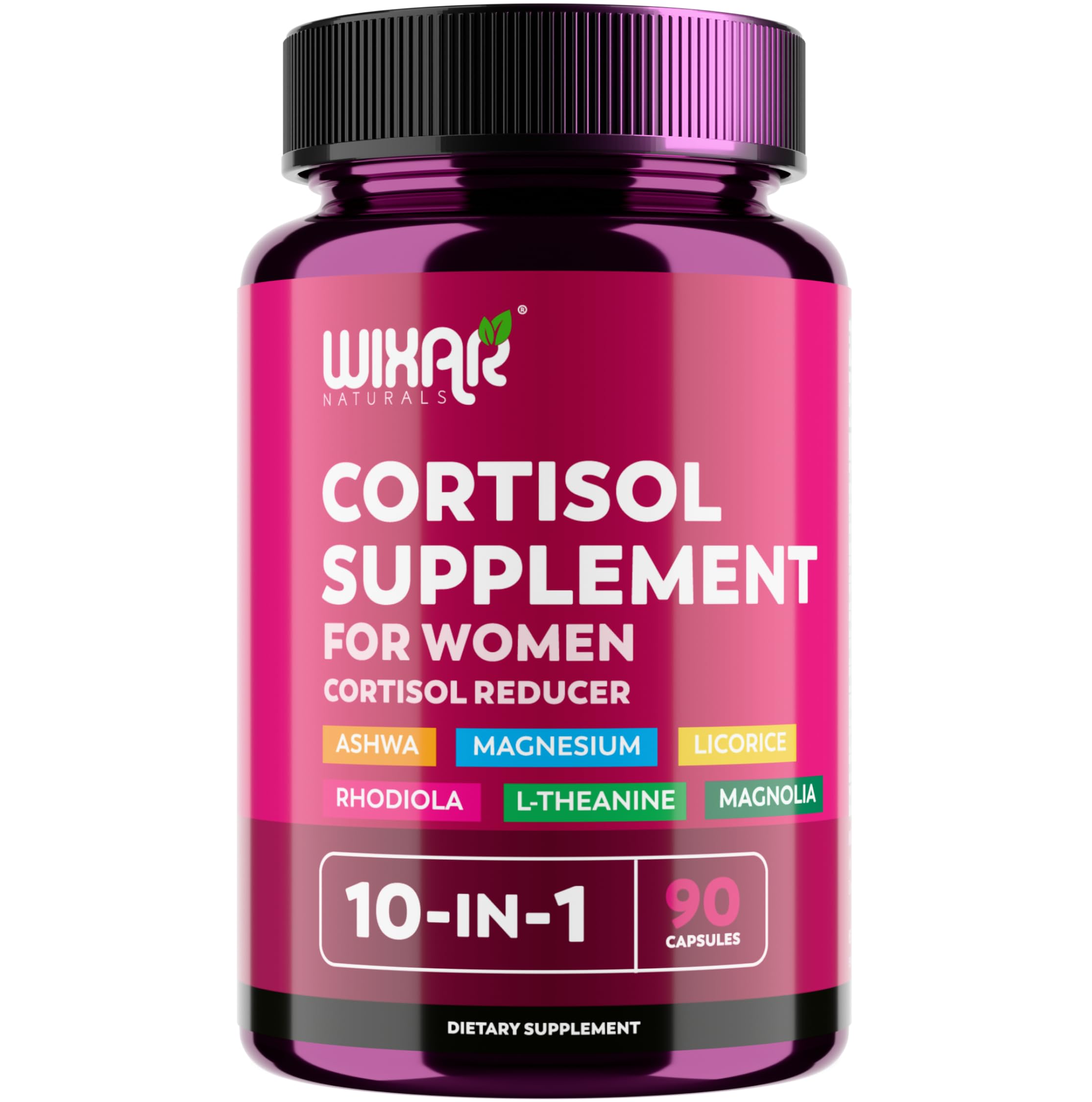 WIXAR NATURALS envase frontal mostrando 90 cápsulas y beneficio de soporte diario
