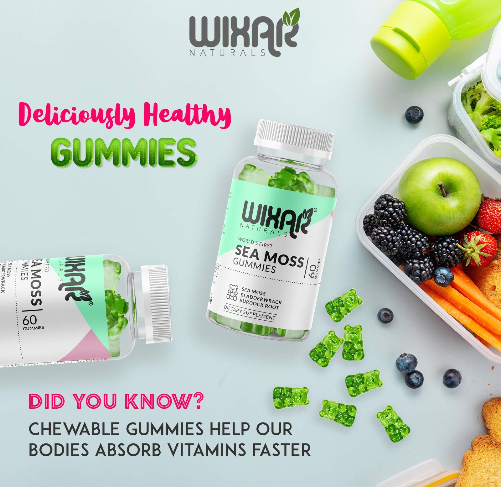 WIXAR NATURALS estilo de vida: gomitas junto a desayuno equilibrado