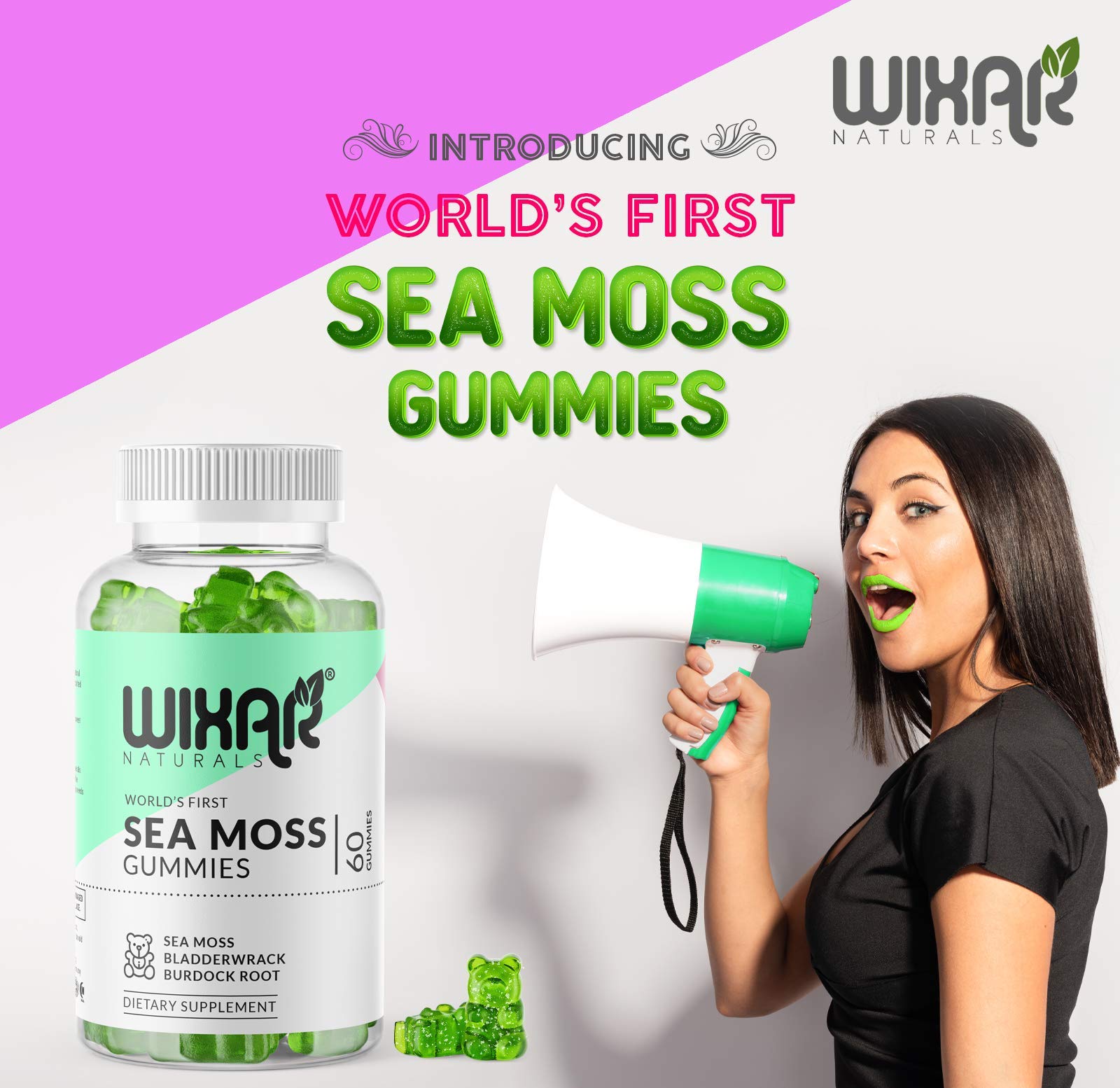 WIXAR NATURALS gomita en primer plano textura masticable y sabor apetecible