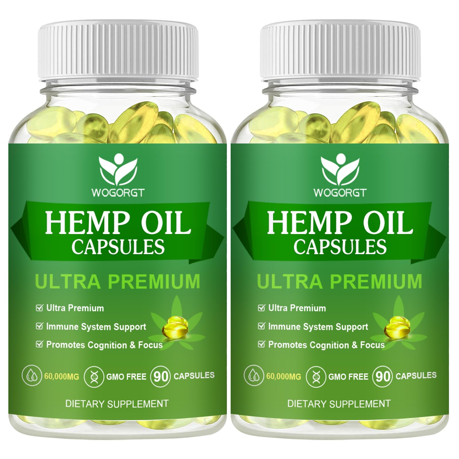 WOGORGT envase frontal mostrando 2Pack y beneficio de ácidos grasos