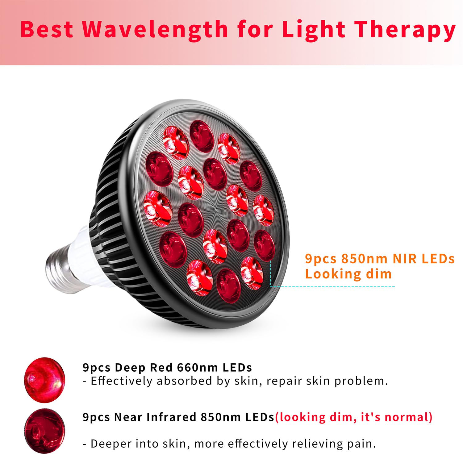 wolezek LEDs encendidos con rojo visible y chips infrarrojos no visibles
