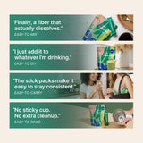 WonderBiotics etiqueta de ingredientes destacando las cinco fibras