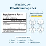 WONDERCOW cápsulas en primer plano que destacan pureza y forma