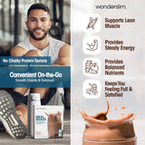 WonderSlim batido Mocha Cream servido en vaso mostrando cremosidad apetecible