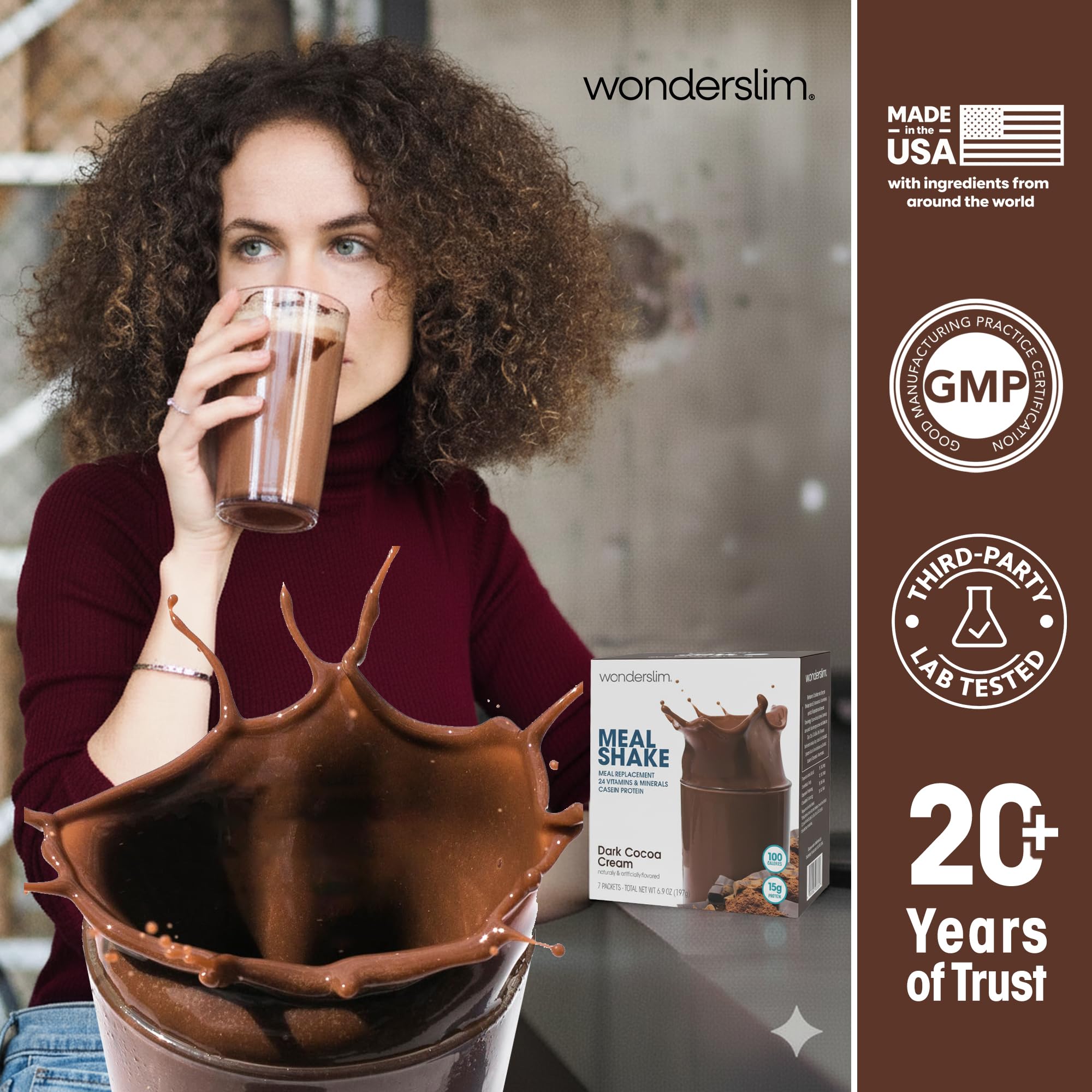WonderSlim comparación de tamaño junto a una medida muestra control de porciones y facilidad