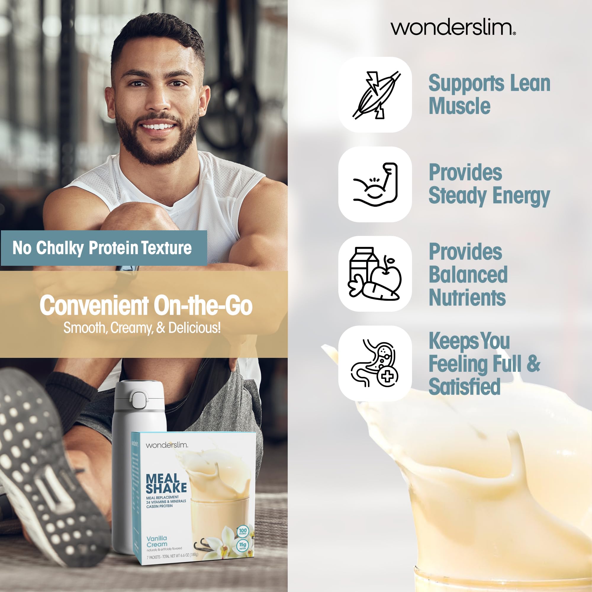 WonderSlim sobre individual listo para mezclar, ideal para llevar y usar