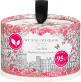 Woods of Windsor frente del envase True Rose mostrando diseño y tamaño