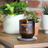 WoodWick(ウッドウィック) detalle de la mecha de madera colocada a mano, ambiente crepitante