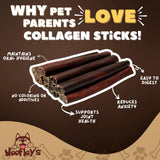 Perro masticando un palito Woofley's de 12 pulgadas, manteniendo entretenimiento prolongado