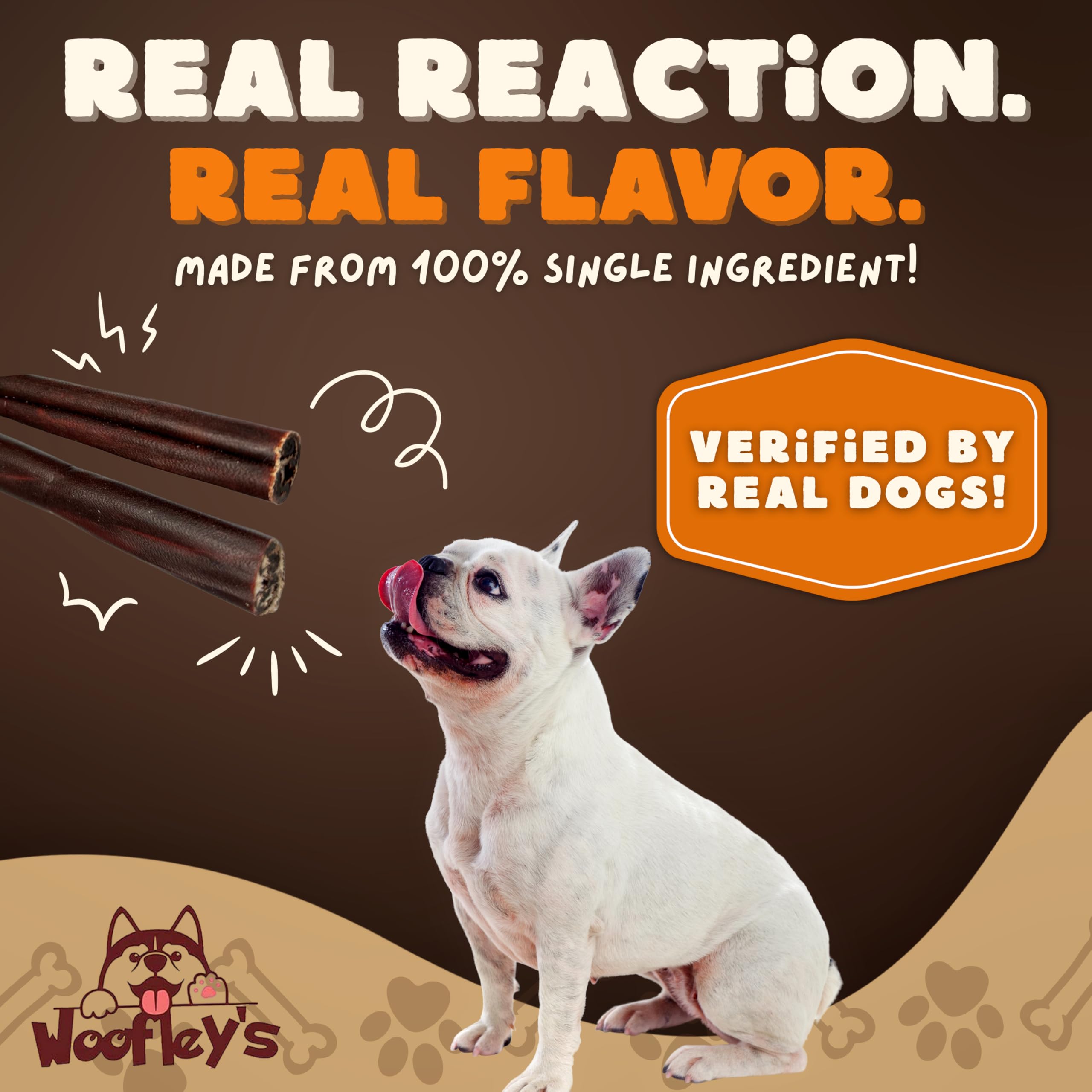 Paquete abierto con las ocho unidades Woofley's alineadas para fácil conteo