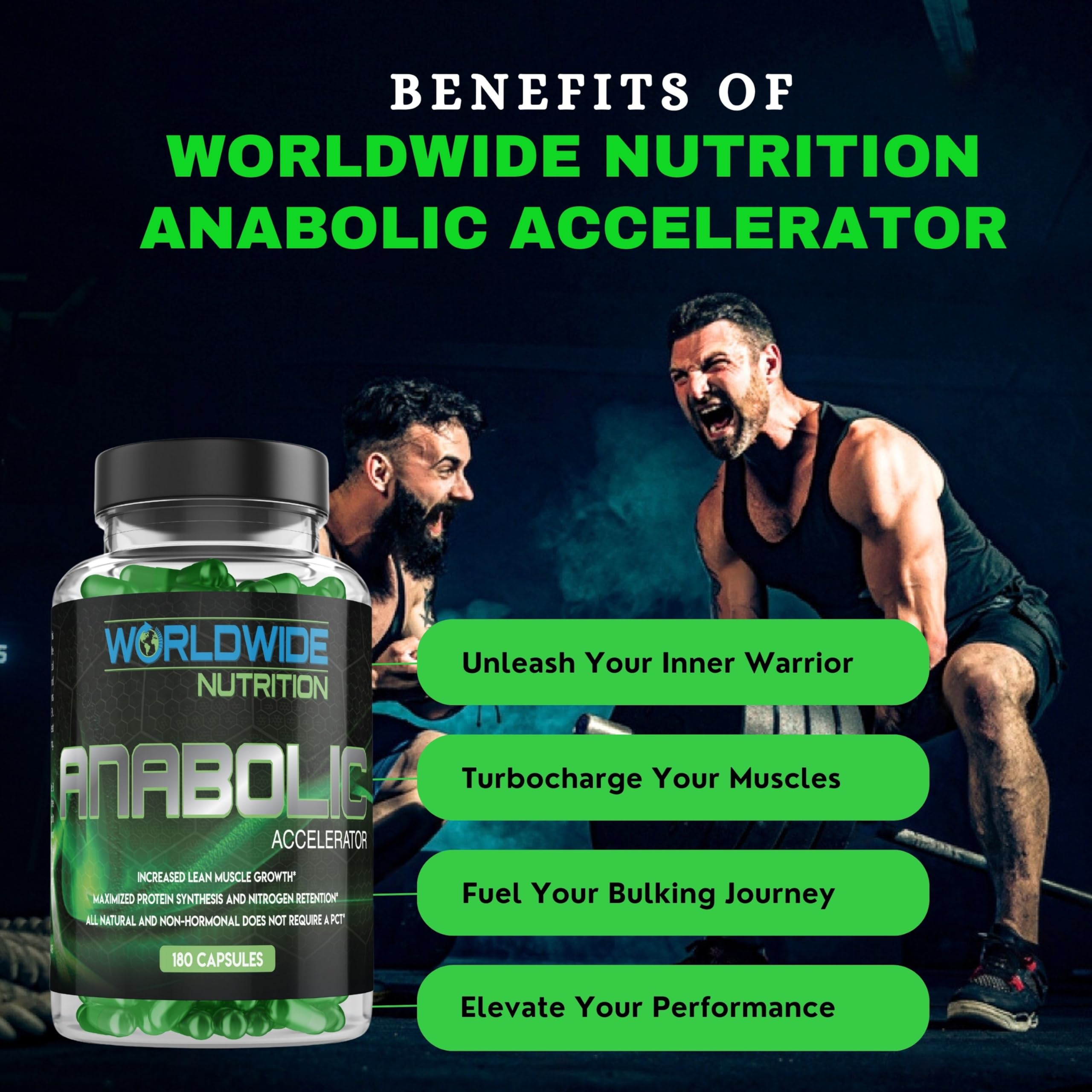 Worldwide Nutrition envase abierto mostrando cantidad de cápsulas por frasco