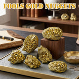 Wowagoga piedras de pirita en jarrón como acento decorativo