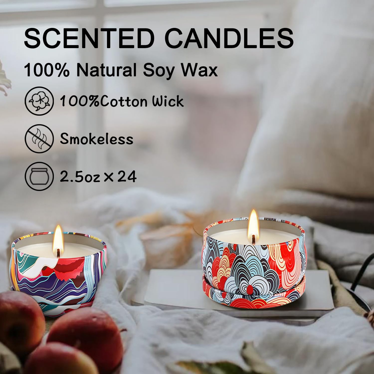 WPONSZU velas junto a bañera para ambiente relajante en baño