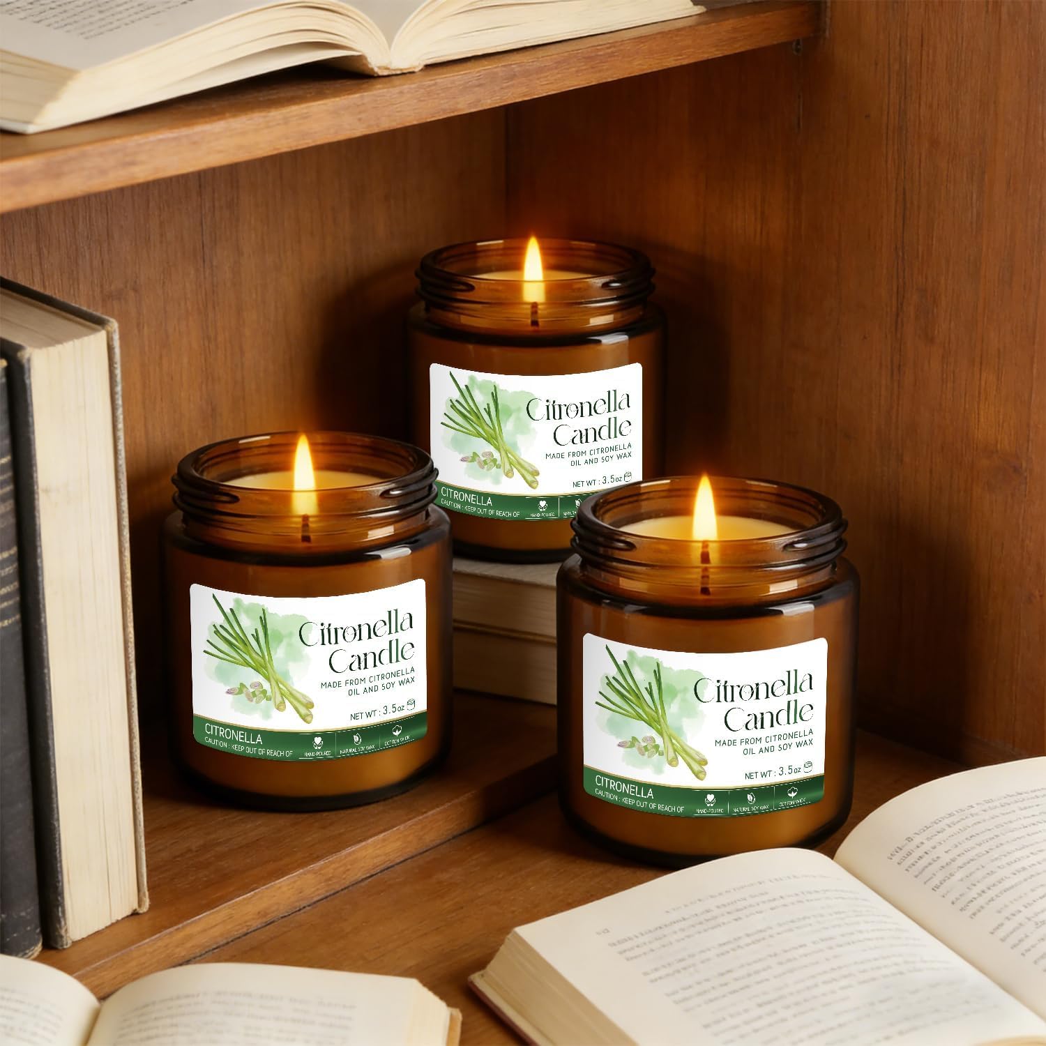 WREXCS velas en picnic, crean ambiente aromático portátil
