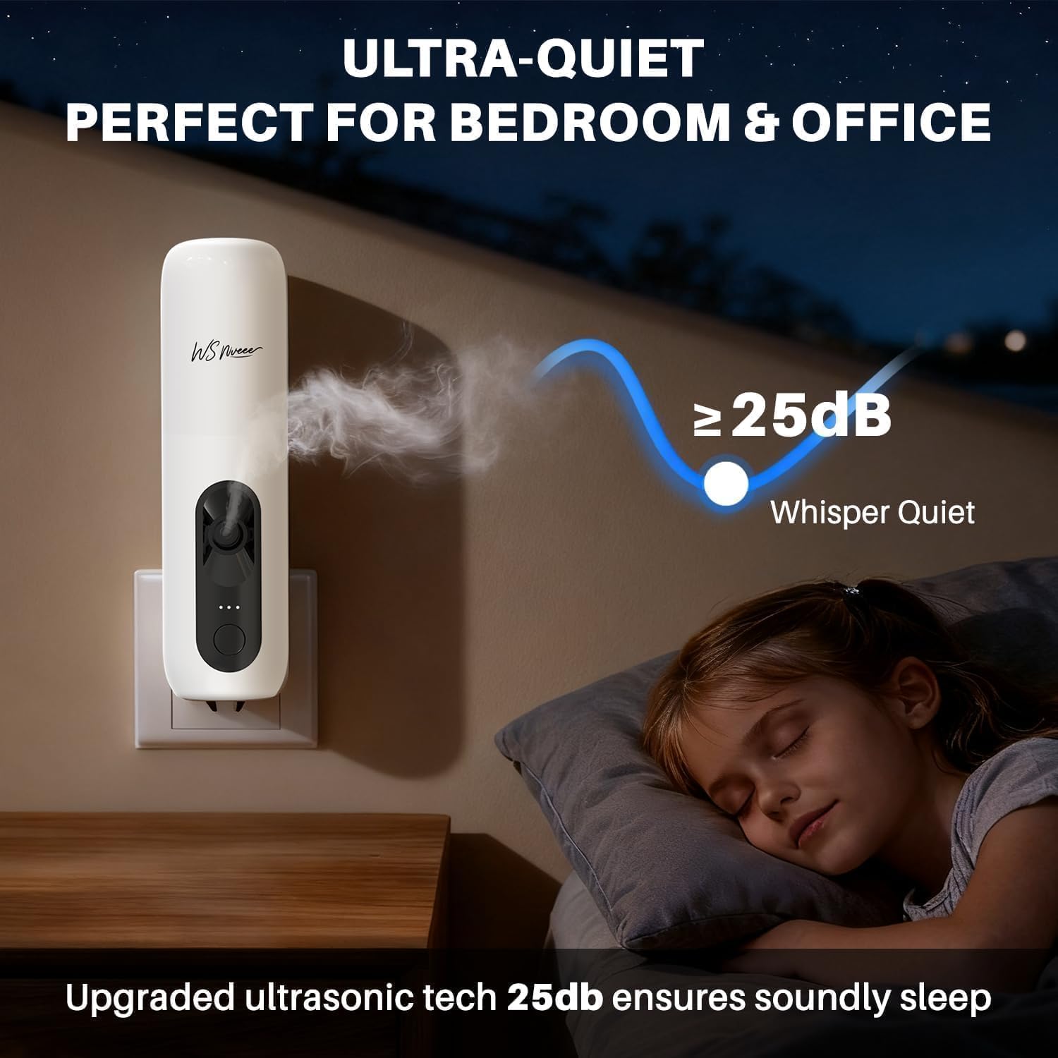 WSNUEEE gráfico silencio 25dB ideal para ambientes tranquilos