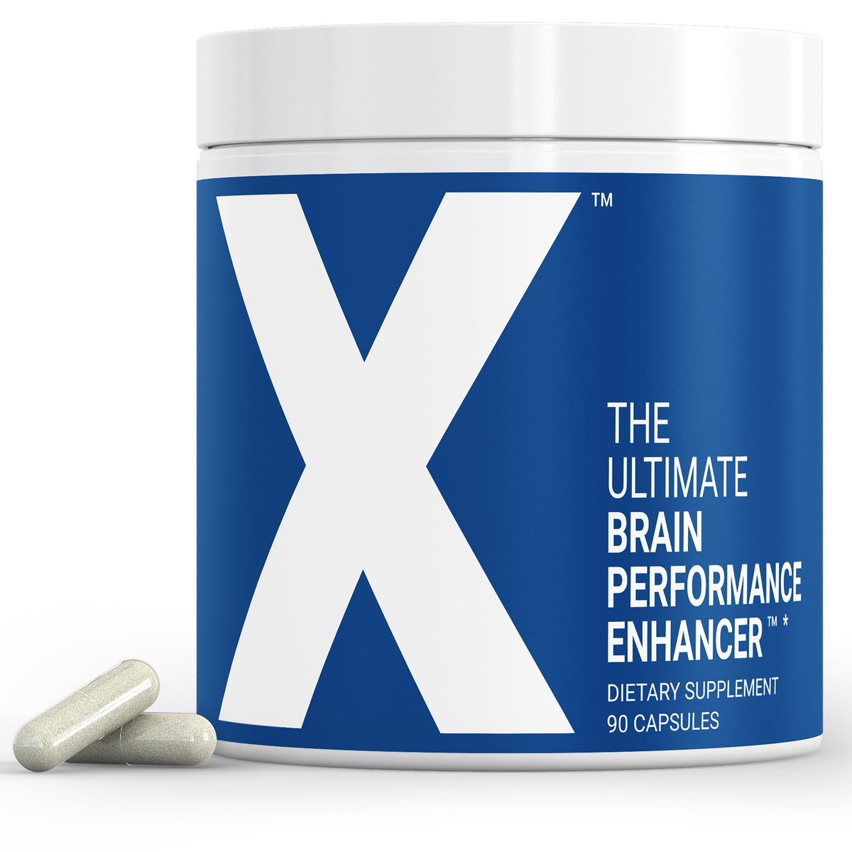 X envase frontal mostrando etiquetas claras y beneficio concentración prolongada