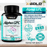 X Gold Health botella abierta con cápsulas listas para consumo seguro