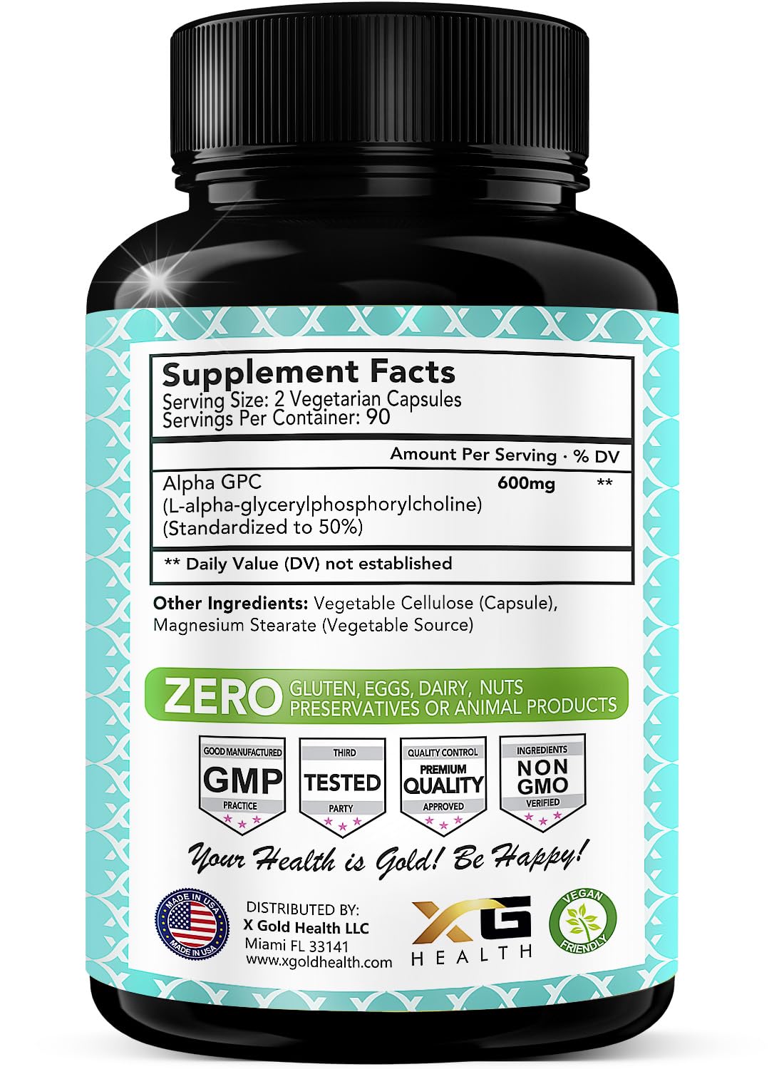 X Gold Health cápsula vegetal abierta para ver contenido y absorción
