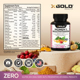X Gold Health cápsulas en mano para visualizar tamaño y facilidad