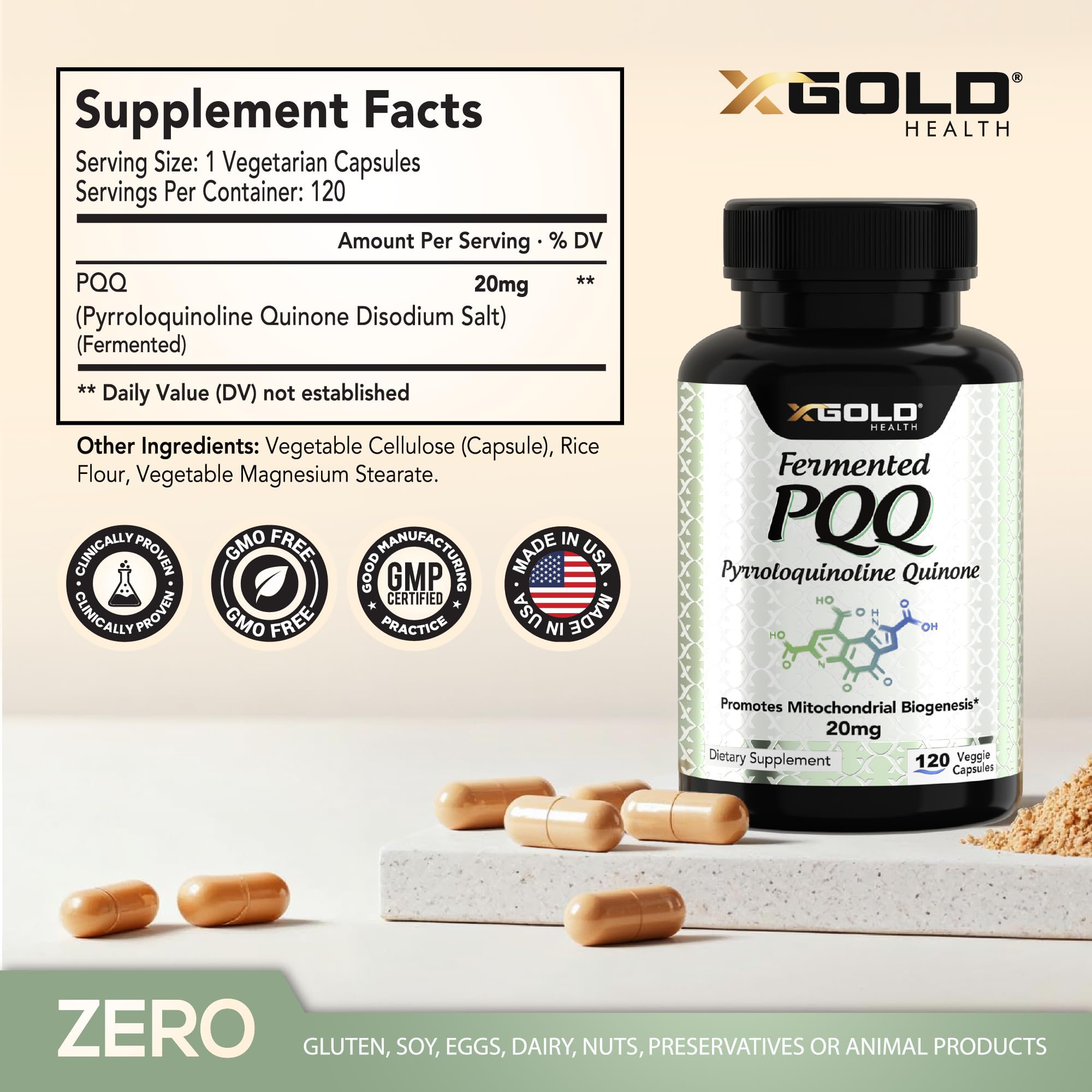 X Gold Health cápsulas en mano ilustrando la dosis única diaria y facilidad de uso