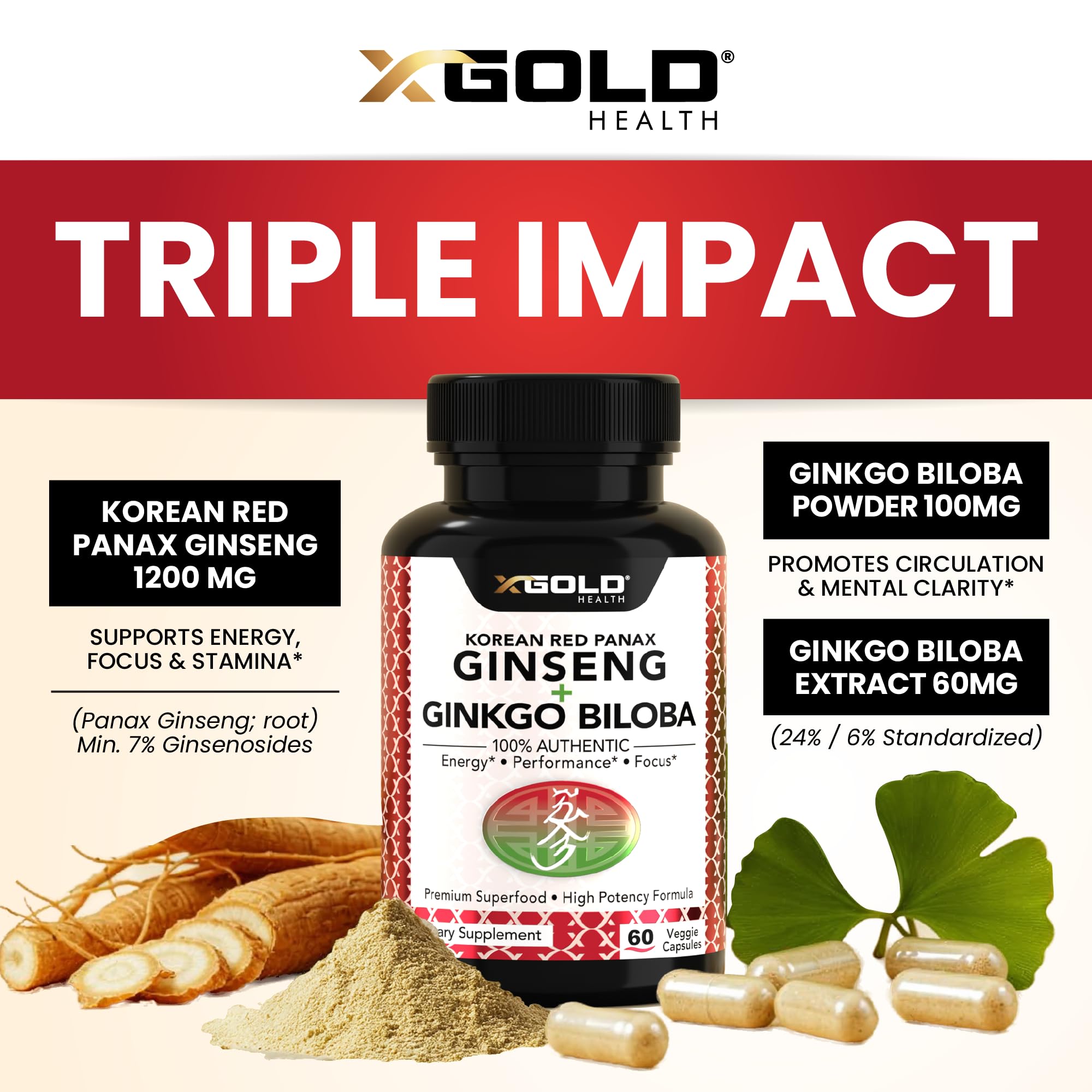 X Gold Health cápsulas vista superior, facilita toma vegana diaria