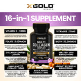 X Gold Health detalle de etiqueta con ingredientes clave y ventaja