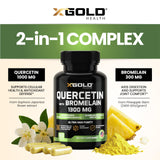 X Gold Health detalle de etiqueta con información de pureza y dosis