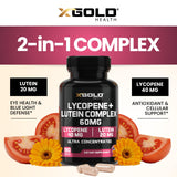 X Gold Health etiqueta con ingredientes clave mostrando dosis y pureza