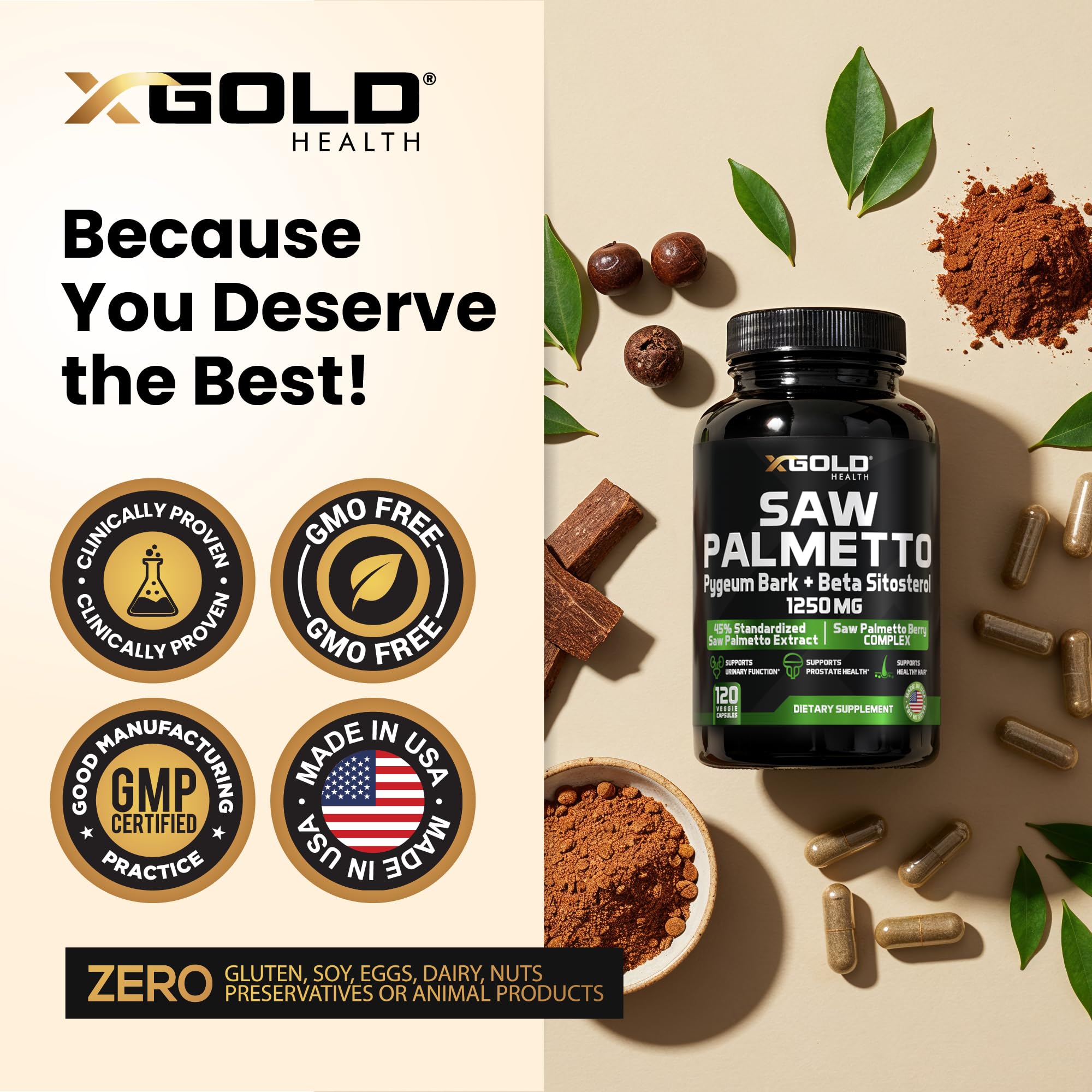 X Gold Health etiqueta con ingredientes y certificación GMP