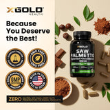 X Gold Health etiqueta con ingredientes y certificación GMP