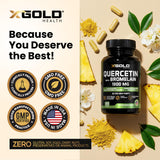 X Gold Health ingredientes mostrados: piña y Sophora japonica como fuente